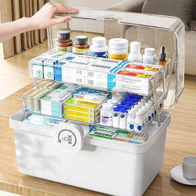 Extra Large Multi-Layer Medicine Storage Box for Home, Office, and First Aid