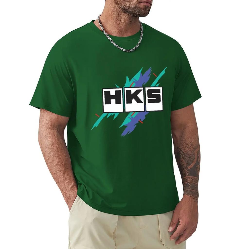 Mens T-shirt Euro Size TOPS Limited HKS Power And Sportser Performance Turbo Logo Unisex Tee-shirt Women Top Tees