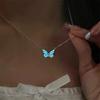 Sweet Butterfly Necklace Luminous Women Jewelry Cute Butterfly Bracelet  Collar Chain