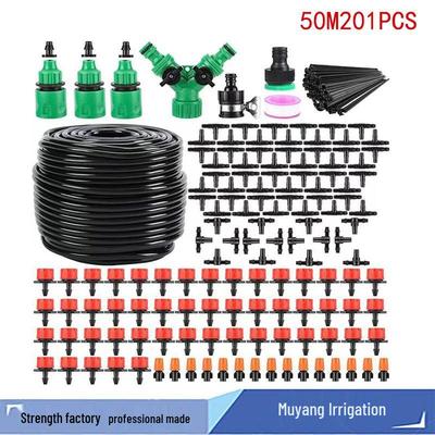 Kit Automático de Irrigação por Gotejamento 50m para Jardim, Rega de Flores e Atomização de Resfriamento