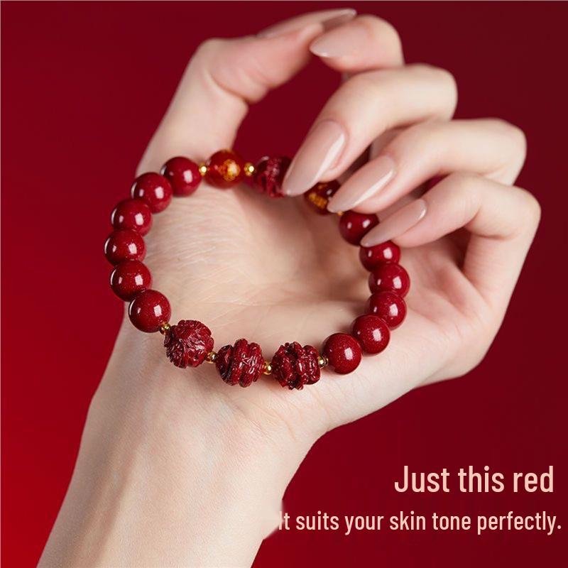 Twelve Zodiac Bracelet for Men & Women - Cinnabar Six Harmonies Beads, Lucky Charm, Perfect Benming Year Gift