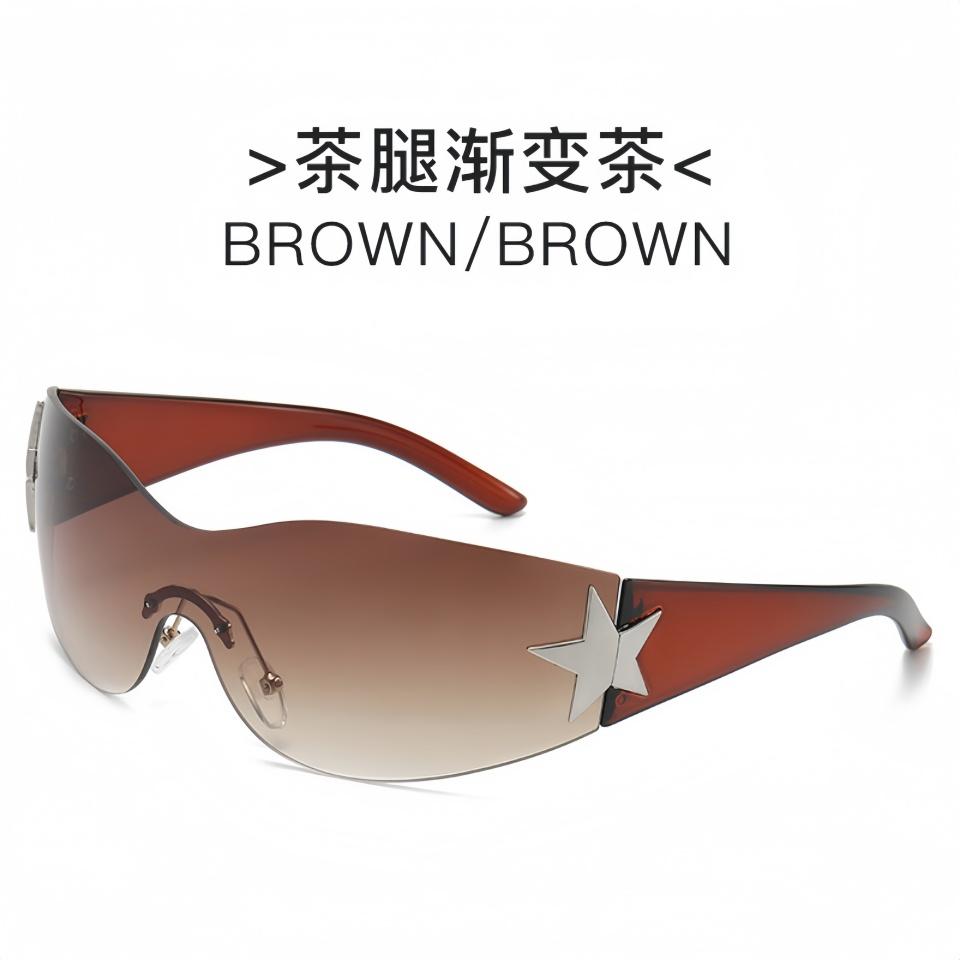 Luxurious Exquisite Borderless Design Frame Unique Star Hinge Inlay Design Unisex Outdoor Shopping Decoration Party Sunglasses