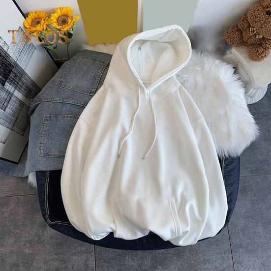 Conjunto de 2 piezas de traje deportivo para hombre, sudadera de manga larga con capucha y cordón, bolsillos grandes, pantalones deportivos de color sólido, ropa deportiva de estilo versátil