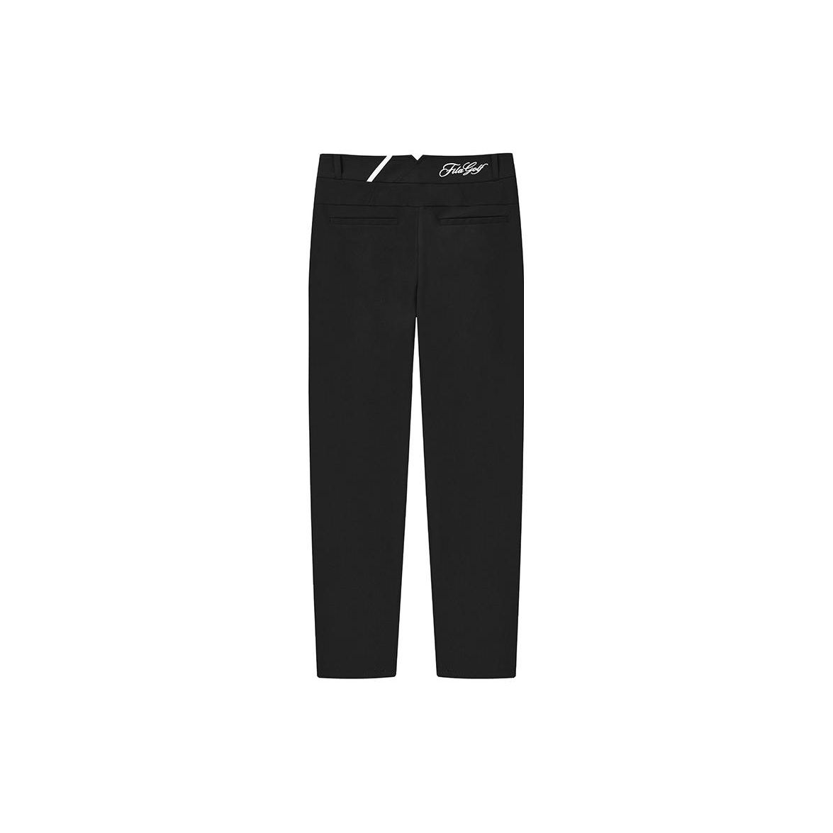 FILA Solid Color Slim Fit Woven Sports Casual Pants Women bottoms Black A11W225802F-BK S