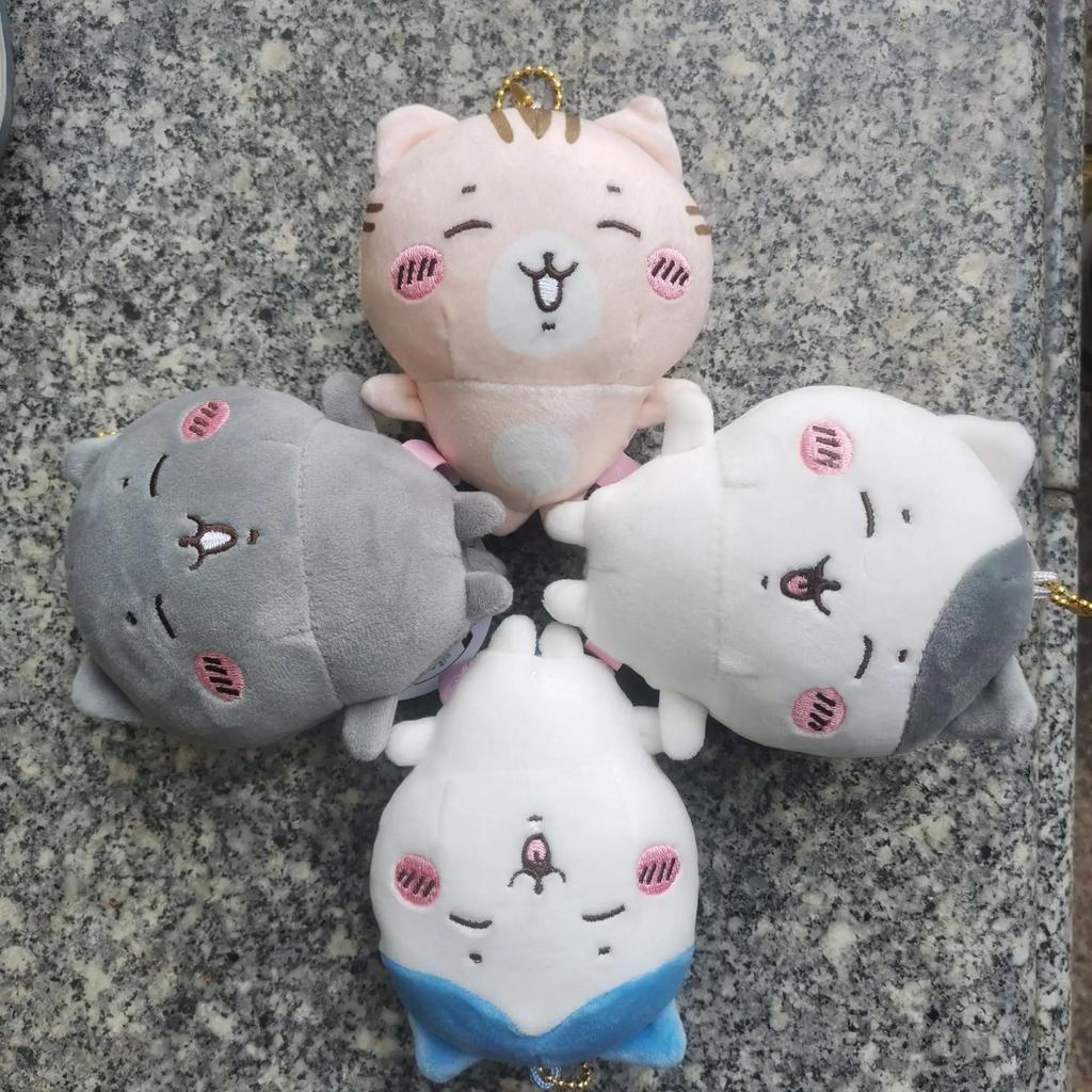 12cm Cute Chiikawa Anime Hachiware Usagi Happy Cat Series Plush Pendant Doll Bag Pendant Cute Cat Kawaii Doll Toy