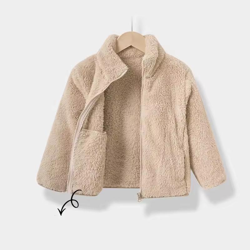 Children's Autumn Winter Padded Outerwear Boys Girls Fleece Coats Teenager Warm Clothing