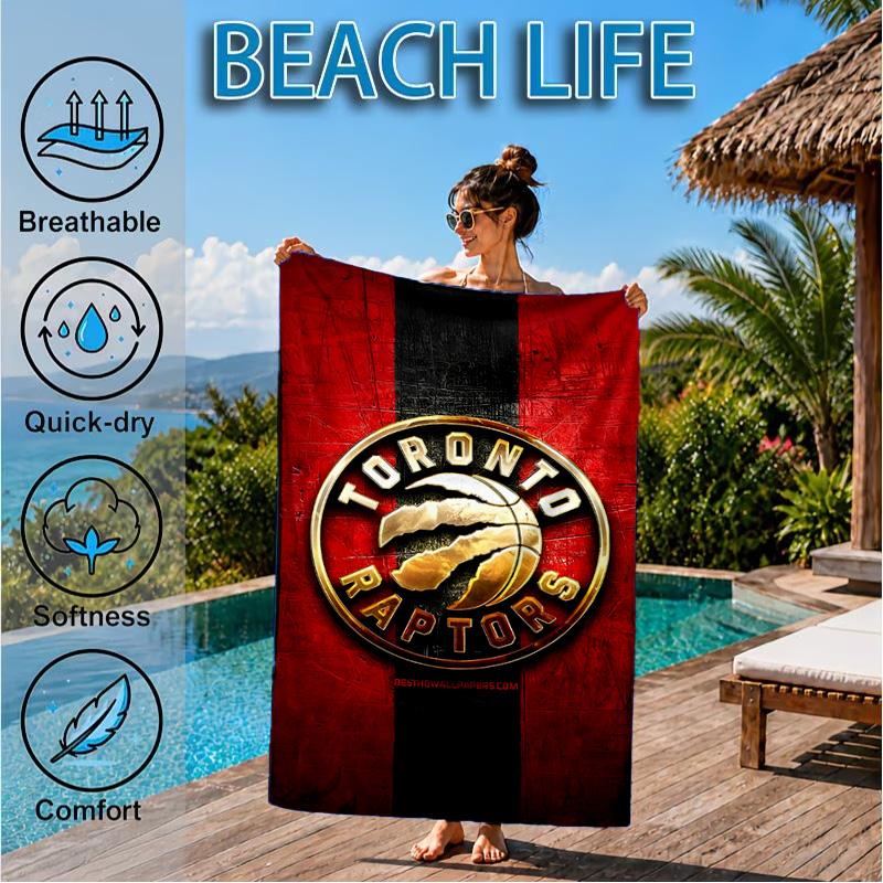 Raptors Basketball Logo Beach Towel, Microfiber Beach Towel, Perfect For Pool, Beach, Travel, Home Decor Beach Party Fan Gifts