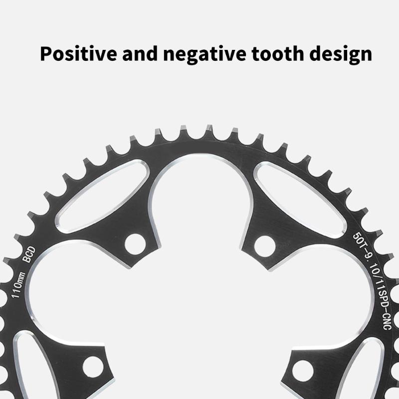 110BCD/130BCD Narrow Wide Chainring Aluminum Alloy Mountain Bicycles 5 Screws Round Chainring Direct Mounted Chainring