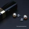 Real 18k Gold Pearl Earrings for Women,White Black Natural Freshwater Pearl Earrings Gold AU750 Wife Mother Anniversary Gift Pin