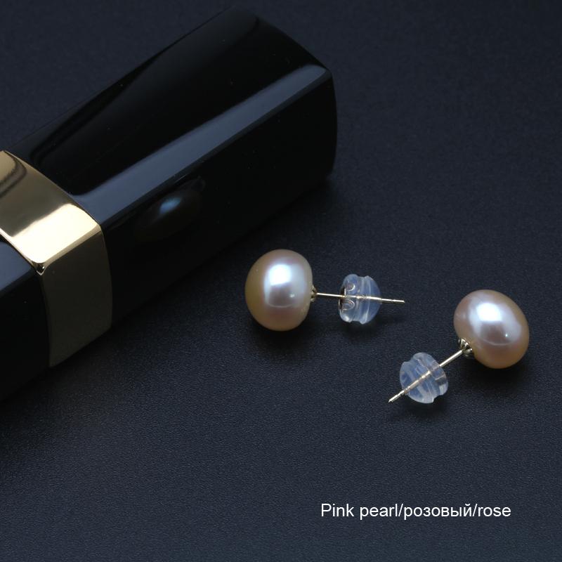 Real 18k Gold Pearl Earrings for Women,White Black Natural Freshwater Pearl Earrings Gold AU750 Wife Mother Anniversary Gift Pin