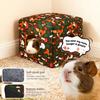 Hamster House Cube Guinea Pig House with Detachable Pad Soft Comfortable Short Plush Hamster Hideout Pet Supplies Accessories
