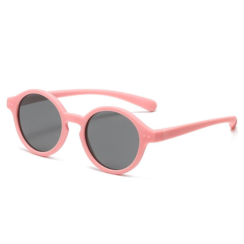 Silicone Children s Sunglasses Fashion Polarized UV Protection Baby Glasses 0-4 Years Old Baby Round Frame Cute Sunglasses S