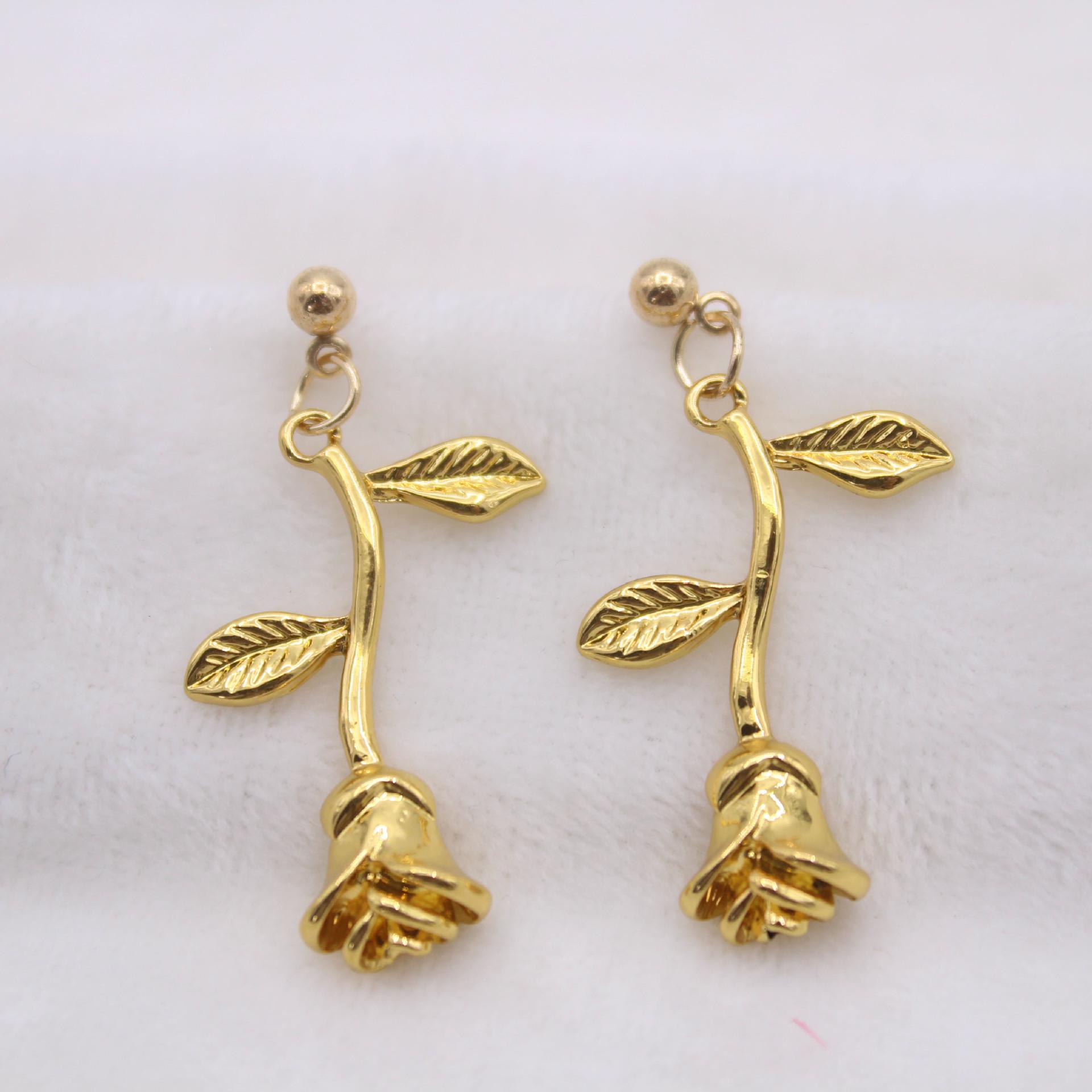 Korean Style Sweet Branch Flower Stud Earrings - Hot Selling Personalized Exquisite Design