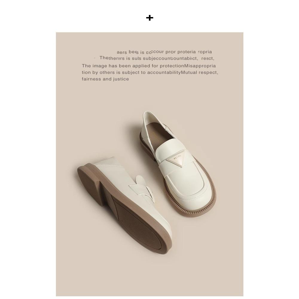 

Лоферы женские весенне-осенние jk одинарные туфли универсальная платформа весна черный на одной педали толстый каблук ретро британский стиль маленькие кожаные туфли 40 бежевый