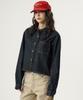 UNKNOWN PLANET Pocket Crop Denim Shirt Indigo