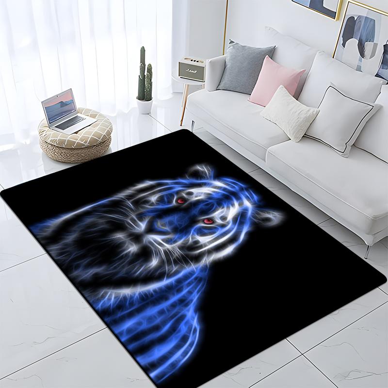Animal Tiger Custom Picnic Mat Non Slip Carpet Living Room Mat Yoga Mat Home Decor Crawling Mat Carpet for Living Room Anime Rug