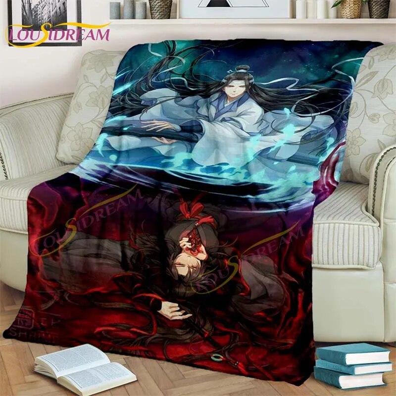 Official Grandmaster of Demonic Blanket Cartoon Blankets Wei Wu Xian Blankets Bed Sofa Soft Blanket Novel Lover Fan Gifts