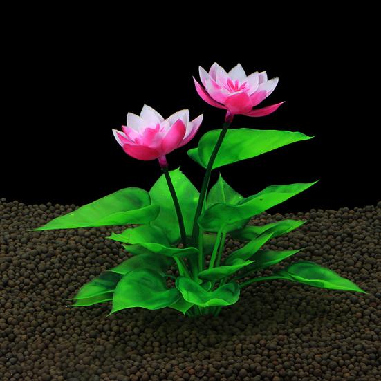 Aquarium Ornament Fadeless Aquatics Accessories Bright Color Simulation Flower Landscape Decor for Home
