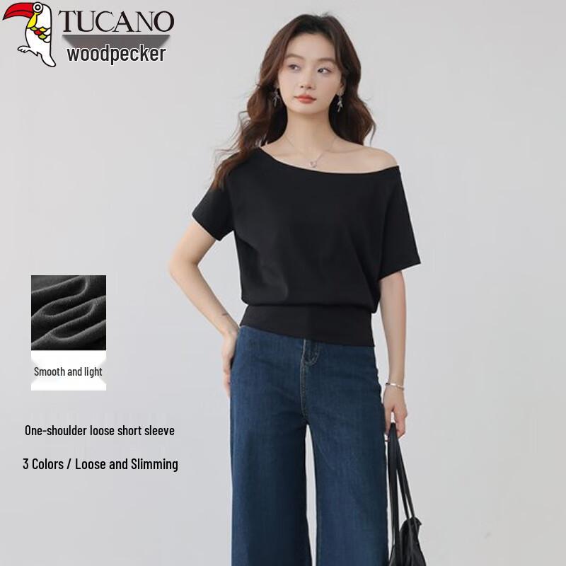 Women s Off-Shoulder Short Sleeve T-Shirt XL