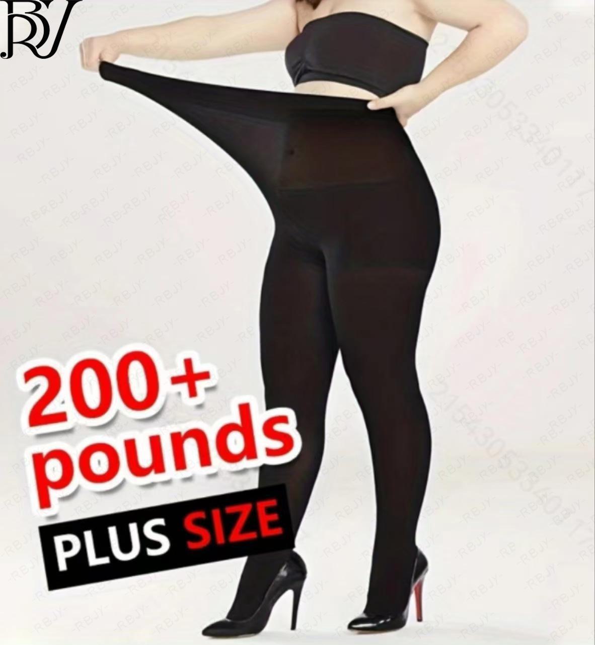 

120D Большие Размеры Бархатные Колготки, Эффект Голых Ног, Черные Чулки на Весну и Осень Plus Size чёрный