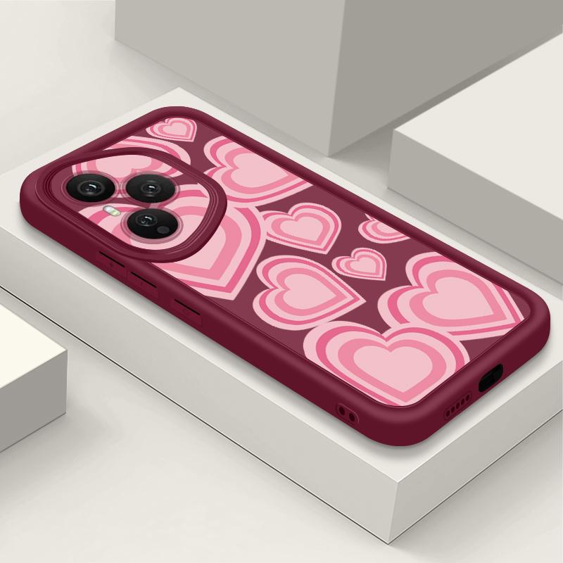 Y2K Retro Gradient Love Hearts Pattern Case For Honor 400 Lite 200 Pro Shockproof Bumper Soft Silicone Cover For Honor X9C Smart X8C