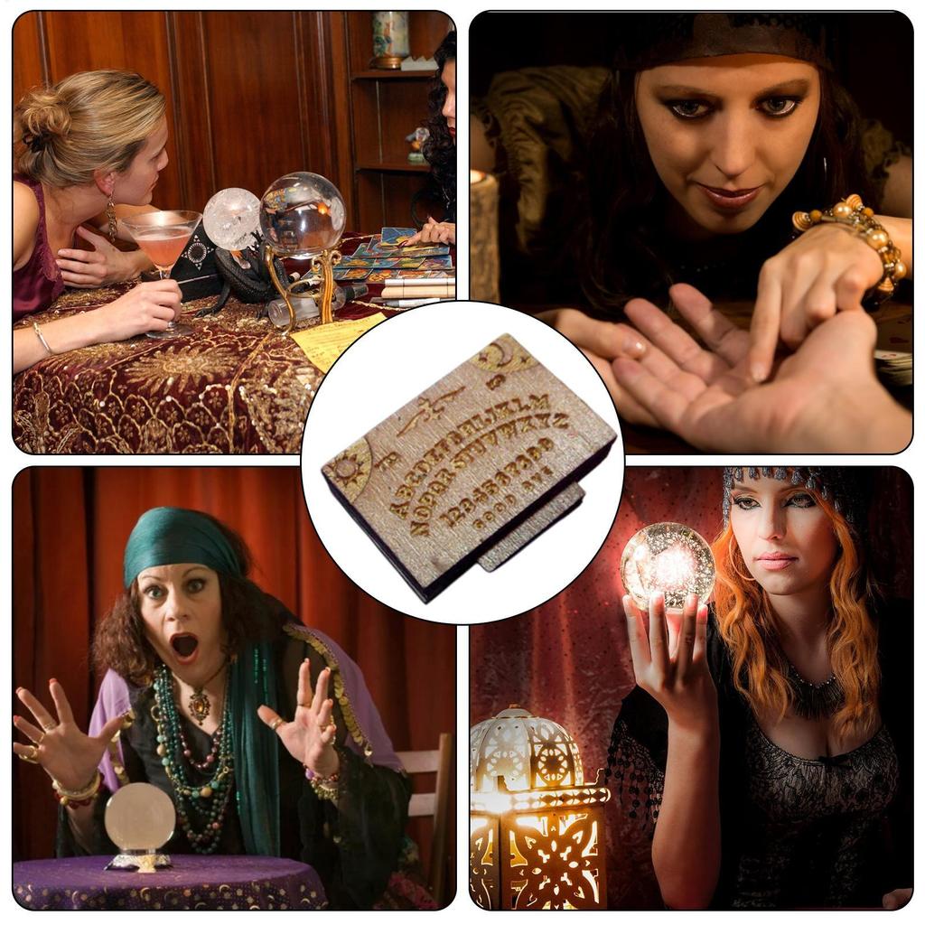 Mini Ouija Board With Drawer Wooden Miniature Spirit Board Miniatures With Planchettes Emotional Love Drawer Home Decoration