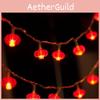 Character Led Lucky String Lights Home Decoration Small Red Lanterns For Holiday