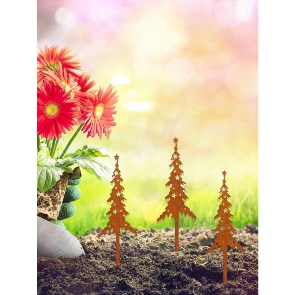 Vintage Metal Garden Stakes Antique Outdoor Yard Decor Rustic Weatherproof Easy Installation Patio Lawn Ornament