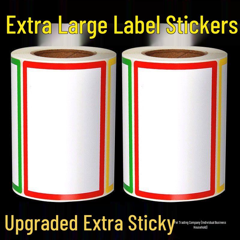 Extra-Large Self-Adhesive Color Label Stickers