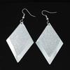 Women Simple Retro Dangle Earrings Frosted Rhombic Pendant Eardrop Jewelry Ear Decoration