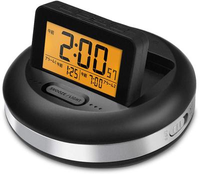 ADESSO Original Color Alarm Clock, Vibrating, Guaranteed To Wake You Up, Double Alarm, Backlight, Snooze Function, Under-the-Pillow, Black, 1 Piece (x