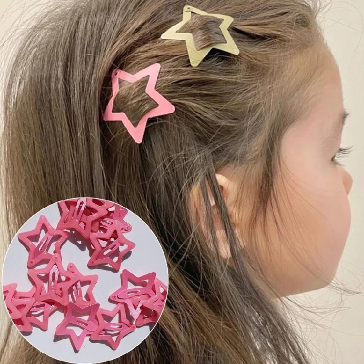 Sweet Girls Snap Hairpins Star Hair Clips Accessories for Lady Women Girls