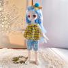 3D Eyes BJD Doll with Clothes Removable Joints Doll Simulated Eye Hinge Doll  Kids Toy