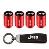 Car Tire Wheel Valve Caps Cover/Car Key Chain Ring Keychain For Jeep Wrangler Grand Cherokee Avenger Compass Wagoneer Gladiator AMR1