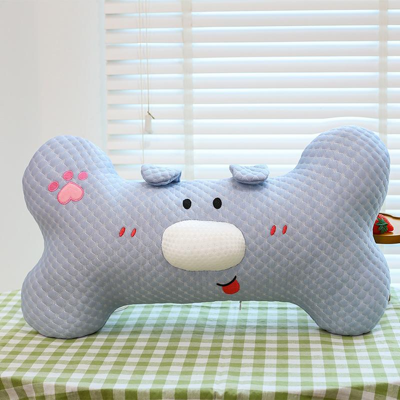 New Summer Ice Bean Fabric Girls Office Pillow Bone Sofa Cushion Lying Dog Series Dog Bone