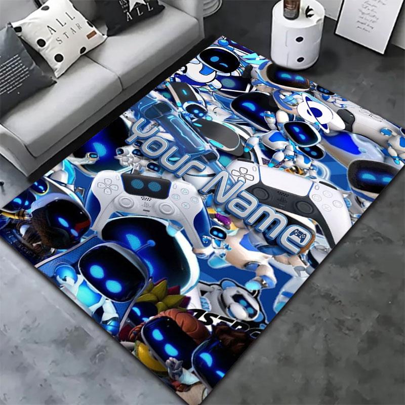 ASTRO BOT Custom Name Carpet Rug for Living Room Bedroom Home Sofa Decoration,Kids play Non-slip Floor Mat