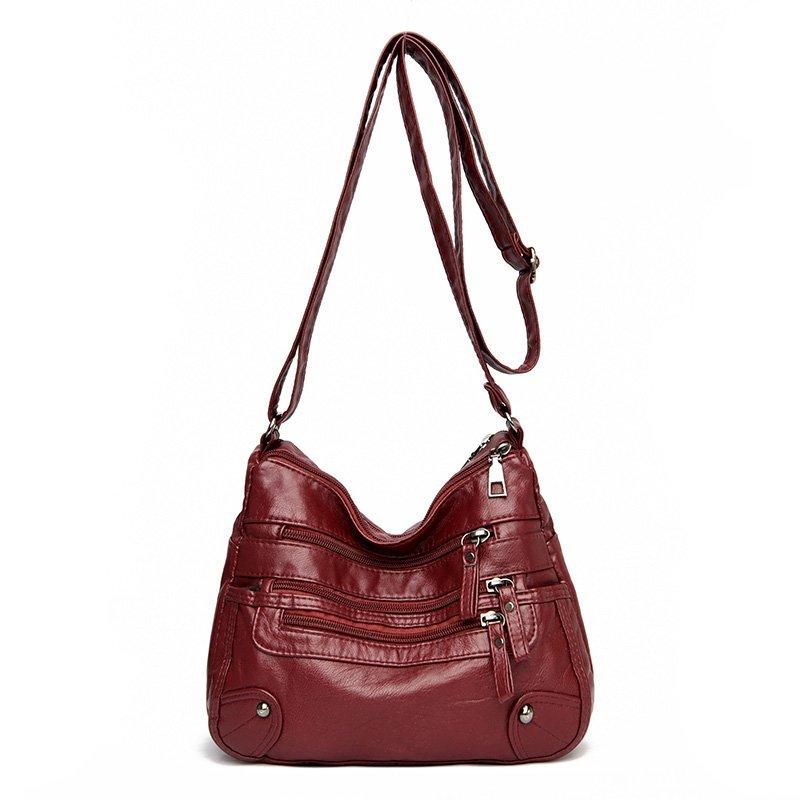 Luxury Waterproof PU Leather Shoulder Bag for Women Designer Crossbody Messenger Bag New Female Handbag