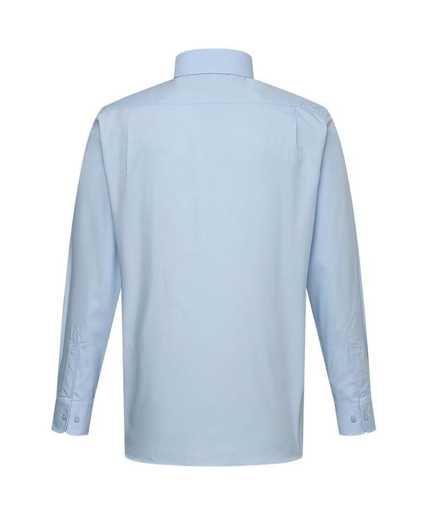 DAKS SHIRTS Polyester Blend Solid Shirt Regular Fit Blue_Dla2Shdl401B1