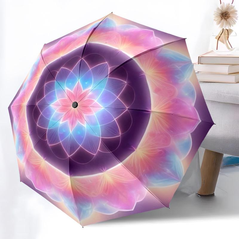 

1pc Mandala Art Automatic Umbrella - Automatic Opening And Closing, Sturdy Iron Frame, Formal Occasions yy251018144
