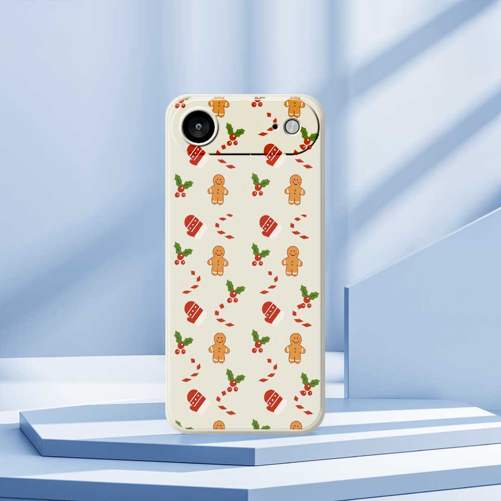 For iPhone 17 Air Case Gingerbread Gloves Pattern Printing Straight Edge TPU Phone Back Cover