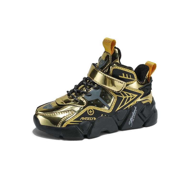 2025 New Boys Sneakers Lightweight Shock Absorption Velcro Youth Warm Two Cotton Shoes Winter Boys Shoes