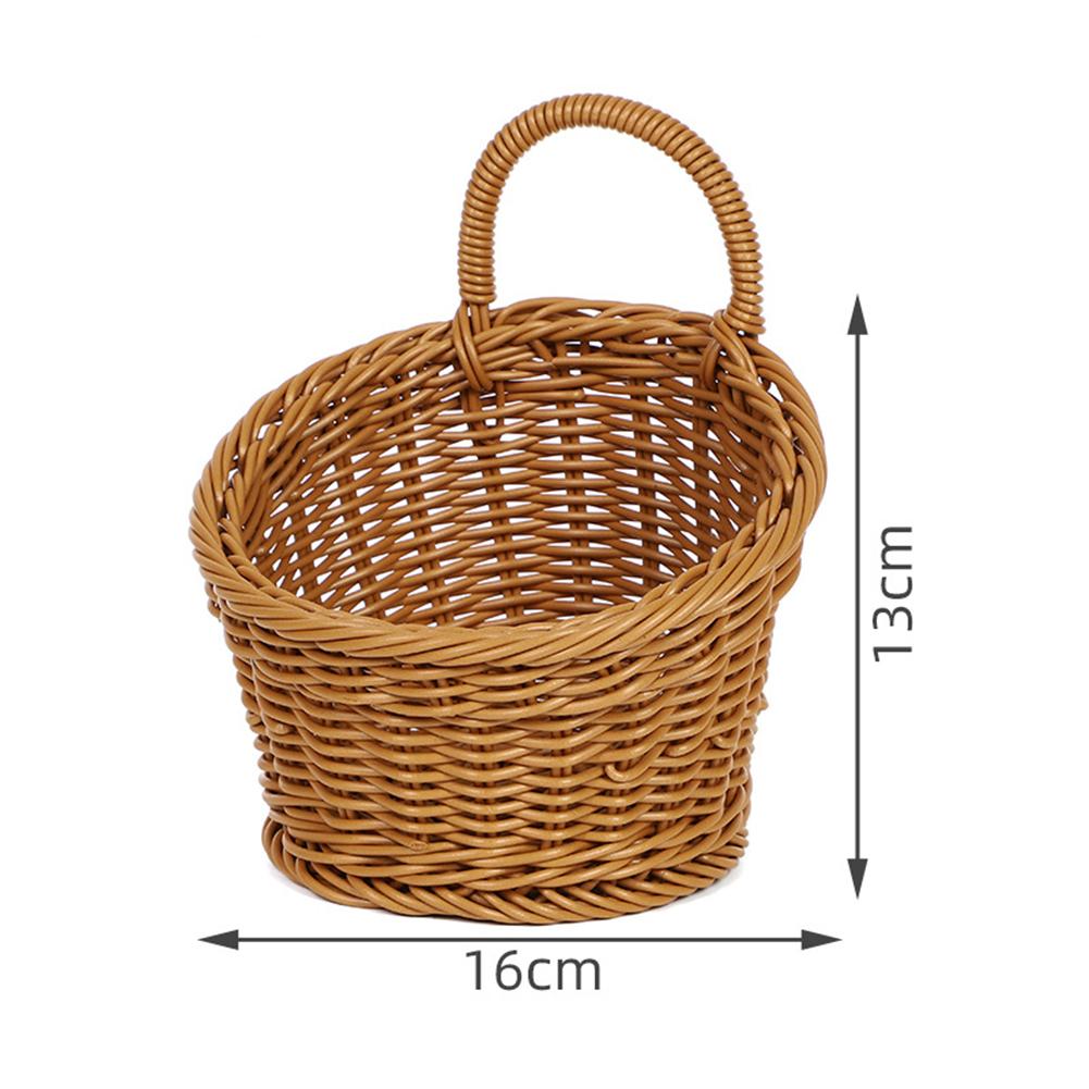 Woven Basket Hanging Organizer For Kitchen Vegetables Sundries Plants Christmas Decoration Plastic Wall Hanging Woven Basket