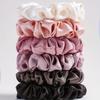 6 Pcs Solid Color Satin Scrunchies Set - Soft and Comfortable Hair Ties for Ponytail and Hair Accessories