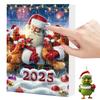 2025 Christmas Countdown Calendar Chicken with Santa Hats 2D Flat 24 Days Christmas Tree Hanging Ornament Xmas Tree Decor Gifts