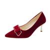 Mode Sexy Damen Pumps Hochhackige Rote Stiletto Hochzeitsschuhe Braut Designer Schuhe Weibliche Perlen Sandalen Spitzzehe Luxus Damenabsätze