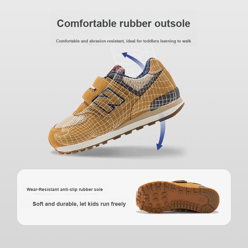 New Balance Nb 574 Wygodne Niskie Buty do Biegania Trampki Dziecięce Ciemnobrązowe YV574HMI