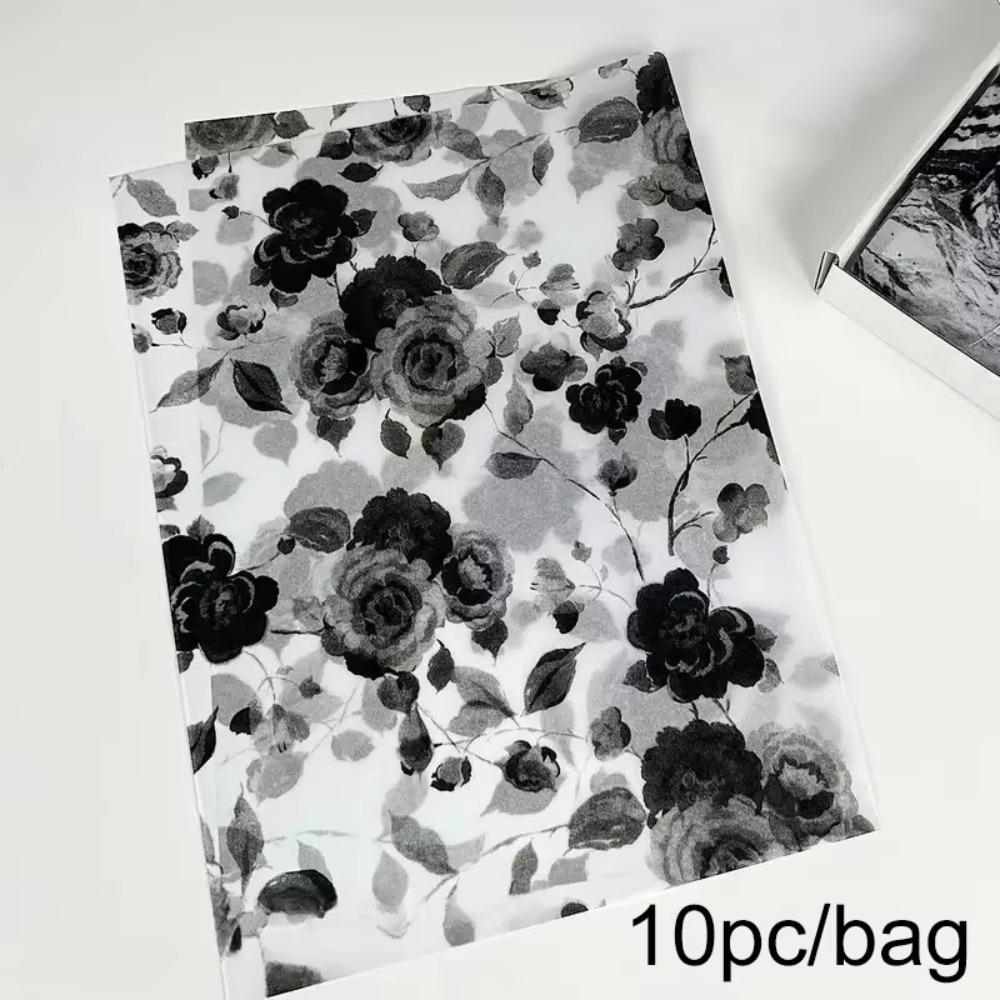 10 STÜCKE Handgeriebenes Handgeknetetes Papier Baumwollstruktur Bouquet Blumen Geschenkpapier Kuchen Backen
