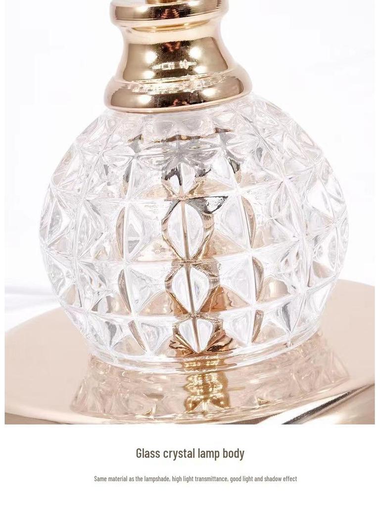 Luxury Crystal Touch Table Lamp for Bedroom - High-End Bedside Atmosphere Light