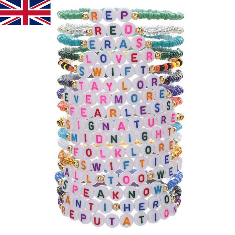 16-teiliges Taylor-Freundschaftsarmband, vom TS-Album inspiriertes Armbandset, Lover Fearless 1989 Speak Now Tour-Armbänder, Musikfestival-Armbänder