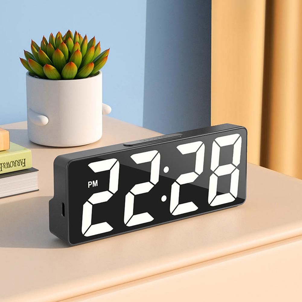 Plastic Material Multifunctional Alarm Clock Silent Digital Clock